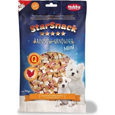 Nobby pre psa Kura ryba Mini Rainbow Sandwich 70 g