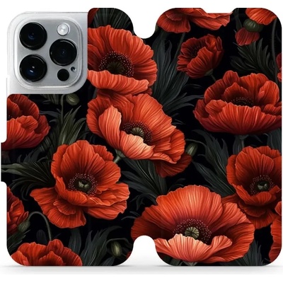 Mobiwear - Apple iPhone 14 Pro - VP45S Temné červené květy