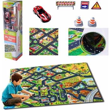 EmonaMall Детски комплект килимче и метална кола EmonaMall - Код W5735 (W5735-201792752-2002017927521)