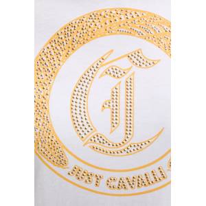 Just Cavalli Памучна тениска (78PAHE13.CJ110)