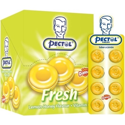 Pectol citronový drops s vit.C box 24 blistrů