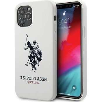 U. S. Polo Assn Калъф за телефон US Polo Silicone Collection за iPhone 12/ 12 Pro, бял (KXG0016503)