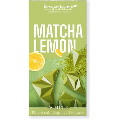 Benjamissimo Svetlá Vegan čokoláda matcha a citrón Bio 60 g