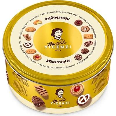 Matilde Vicenzi Minivoglie mix sušienok v plechu 500 g - Kartón (12ks)