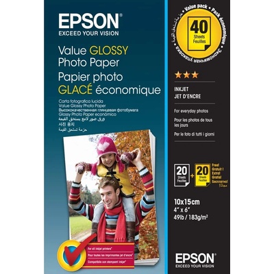 Epson Фотохартия Epson C13S400044, 10x15cm, гланцирана, 40 листа (C13S400044)