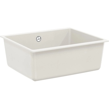 vidaXL Мивка Бяло 530 x 460 мм 80% Кварц и 20% Смола (42028427)