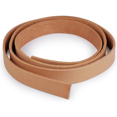 Kožený popruh / ucho na tašky - polotovar šíře 20 mm přírodní stř. 1 ks