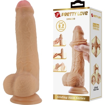 Pretty Love Draco 9,2" Dildo Klasyczne z przyssawką Béžový