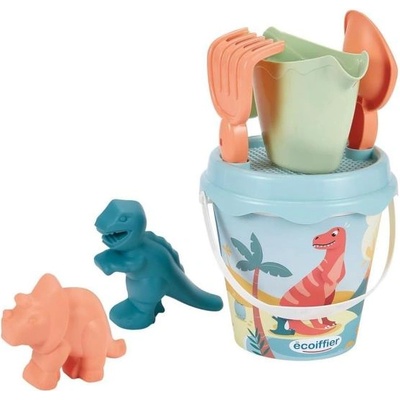 Ecoiffier Кофа Динозавър с аксесоари и 2 формички, 17 см