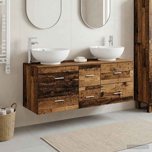 vidaXL Комплект мебели за баня 3 бр. Старо дърво 49, 5 x 44, 5 x 65 см (3405913)
