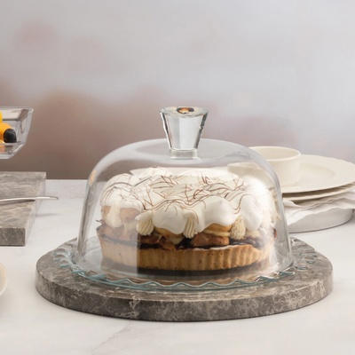 Pasabahce Servírovací tác Patisserie s poklopem 24cm