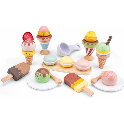New Classic Toys Sada drevených mrazených sladkostí 25 ks