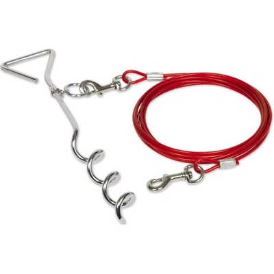 Nobby zavrtávací kotva kolík s ocelovým lanem 4,5m