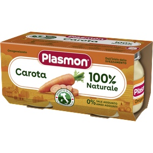 Plasmon Пюре от моркови 6+м 2х80г - bubu