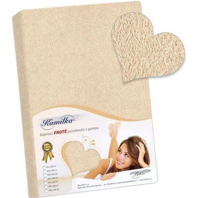 Bellatex froté prostěradlo světle béžové 100x200