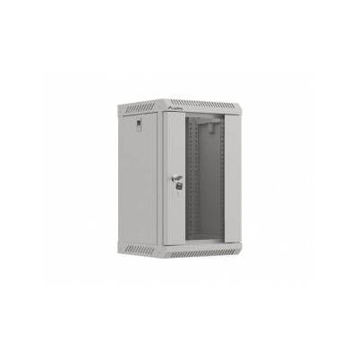 Rack mount installation cabinet wall mounted 10 9u 300x300 gray door with glass lanberg (flat pack)