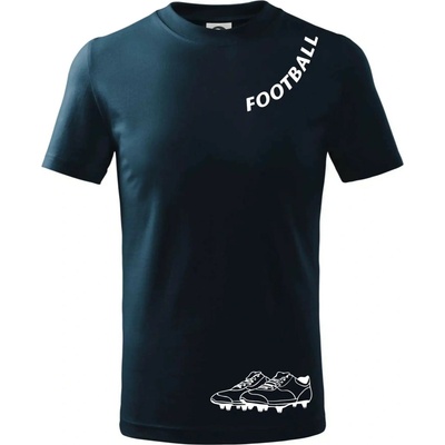Football nápis šikmo tričko detské tmavomodrá