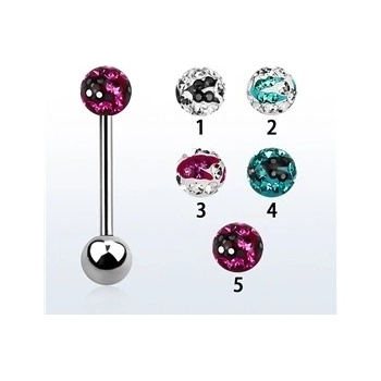 Piercingate piercing do jazyka s krystaly PCI00294 1