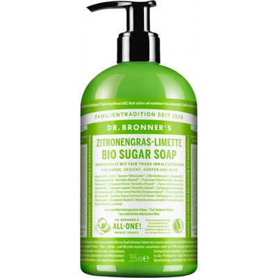Dr. Bronner's Cukrové mydlo s citrónovou trávou a limetkou 355 ml