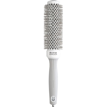 Olivia Garden Expert Blowout Speed Round Brush White & Grey 35 mm