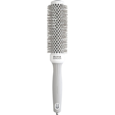 Olivia Garden Expert Blowout Speed Round Brush White & Grey 35 mm