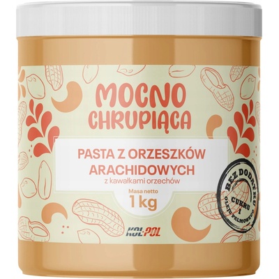 Kol Pol ARAŠIDOVÁ PASTA CHRUPKAVÁ Orechový krém 100 % prírodné orechy 1000 ml