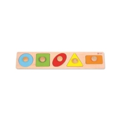 Classic World - Дървен пъзел с геометрични фигури за бебета