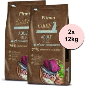 Fitmin Purity Възрастен Ориз Риба & Еленско 2 x 12 кг