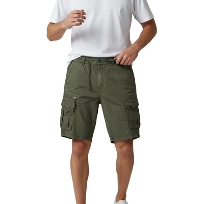 CS Pánské plátěné kraťasy DENIM Zelená