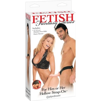 Fetish Fantasy For Him or Her Vibrating Hollow Strap-On