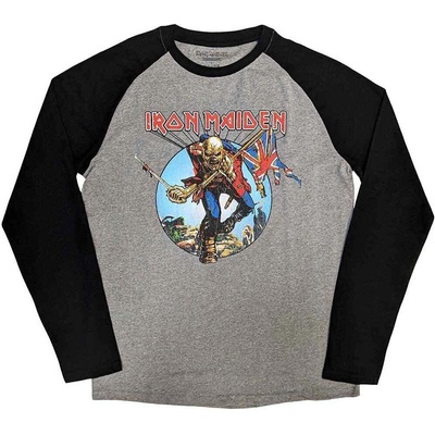 Iron Maiden Trooper Burst Raglan Black & Grey M Риза (IMRL171MGB02)