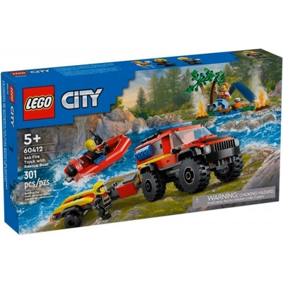 LEGO® City 60412 Hasičský vůz 4x4 a záchranný člun