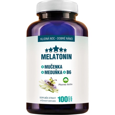 Pharma Activ Melatonín Mučenka Medovka B6 100 tabliet