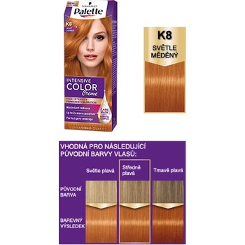 Pallete Intensive Color Creme světle měděně plavý K8