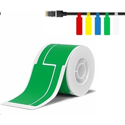 NIIMBOT 1EA01174401, 25x76mm, 200 бр, зелен самозалепващи се етикети за кабели (1EA01174401)