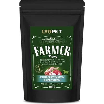 Lyopet Farmer Puppy Jahňacie s tuniakom a kolostrom 0,4 kg