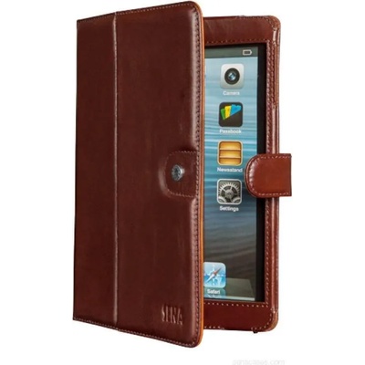 Sena Folio Case - луксозен калъф, тип папка от естествена кожа и поставка за iPad mini, iPad mini 2, iPad mini 3 (кафяв)