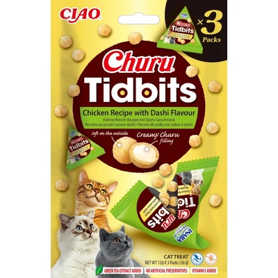 Churu Tidbits Chicken Recipe with Dashi Flavor 3 x 12 g