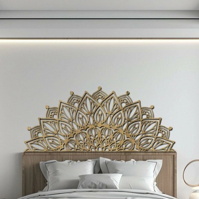 dřevo života Mandala na zeď BOHATOST k posteli Zvolte rozměr (cm): 140x60, Zvolte barvu dekoru: Dub zlatý