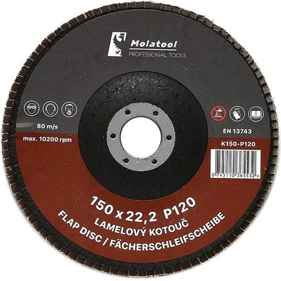 Molatool Lamelový brusný kotouč 150 mm P120 K150-P120