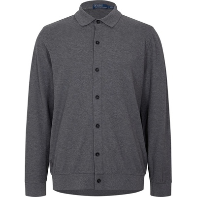 Ralph Lauren Риза с къс ръкав Polo Ralph Lauren Men's PP Knit Short Sleeve Shirt - Flannel Hthr