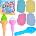TUBAN fluffy scented sand Fluffy blue yellow 140 g ZA5170