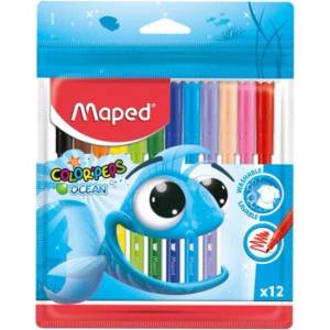 Maped MAPED: Комплект от миещи се флумастри Color Peps Ocean, 2 мм - 12 бр (IMA845720)