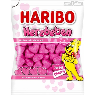 Haribo Herzbeben Čerešňové 160 g