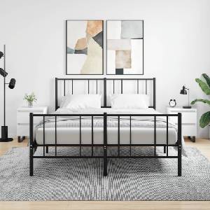 vidaXL Нощни шкафчета, 2 бр, бели, 40x35x50 см, инженерно дърво (826893)