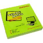  Самозалепващи листчета Sticky 75/75мм неон зелени