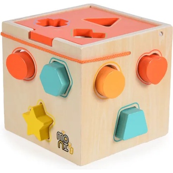 Moni Toys Дървен сортер куб