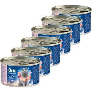 Brit Premium Котка Пиле с Сърца 6 x 200 г