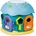 Moni - Сортер Fantastic Mushroom House QX-91171E син