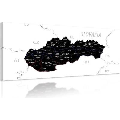 Obraz moderní mapa Slovenska - 120x60